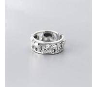 BEWITCHYU Anello D'Argento S925, Anello D'Argento Dell'Elefante Animale Di Modo Delle Signore Anello D'Argento Tailandeseanello in argento s925
