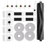 BEWOS 20 PZ - Set di Ricambi per Robot Aspirapolvere Ecovacs Deebot T20 Omni / T20e Omni, Includendo Spazzola Principale, Spazzole Laterali, Panni Per La Pulizia, Filtri HEPA, Sacchetti per Polvere