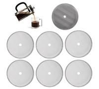 Bewudy 6 filtri di ricambio French Press, filtro per pressa da caffè, in acciaio inox, francese, filtro di ricambio per macchine da caffè, 1000 ml, 34 oz