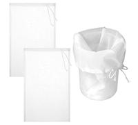 Bewudy Confezione da 3 sacchetti per birra, 31 x 20 cm, extra large, riutilizzabili, a rete fine, con coulisse regolabile, per birra in casa, luppolo, cereali, frutta, vino, birra, birra (31 x 20 cm)