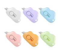 Bewudy Confezione da 6 Mini Taglierino, Mini Taglierino per Scatole Piccolo Taglierino Multiuso Taglierino Multiuso Nuvola Taglierino Multiuso Taglierino da Cancelleria Apriscatole Portatile