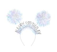 Bewudy Fascia per capelli con scritta "Happy Birthday", per donne, corona di compleanno, accessorio per cosplay, festa dei capelli pazzi, accessorio per ragazze, regalo di compleanno per donne,