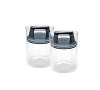 Bewunder Essence 2x Barattoli in vetro borosilicato da 1,3 litri con coperchio sottovuoto per eliminare l'aria in eccesso e mantenere la freschezza