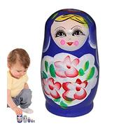 Bexdug Bambole nidificanti per Bambini - Set annidato impilabile in Legno - Ragazza a Forma di impilabile Bambole matrioska Bambola matrioska per Bambini Compleanno Natale Regalo di Pasqua