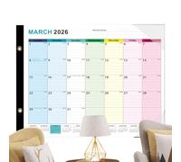 Bexdug Calendario Cancellabile a Secco,Gen 2026-Giu 2027 Planimetria da Parete - Planner Mensile Riutilizzabile con Pennarello,per Casa Ufficio Scuola Cucina Soggiorno Aula