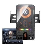 Bexdug Caricabatterie senza fili per auto, supporto per presa d'aria a ricarica rapida da 15 W, morsetti automatici supporto per telefono per auto - Per controllo musicale auto a lunga distanza viaggi