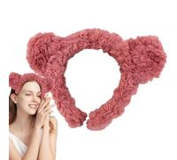 Bexdug Cerchietti per il viso da donna | Graziosi cerchietti per capelli in peluche | Fasce per capelli in stile cartone animato fascia elastica a forma di orecchio a forma di orso, copricapo moda