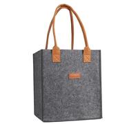 Bexdug Confezione da 6 sacchetti per bottiglie di vino in feltro, portabottiglie per vino, borsa portabottiglie con scomparto riutilizzabile con 2 manici, borsa per vino per vino da 750 ml