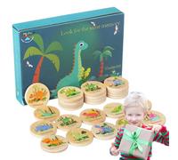 Bexdug Gioco di Abbinamento Dinosauri, Carte Dinosauri Match - Scheda di Memoria per la concentrazione dei Dinosauri - Schede di Memoria educative Divertenti e Adorabili per i Dinosauri