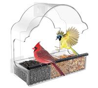 Bexdug Mangiatoia per Uccelli da Finestra,Per Fringuelli Rimovibile | Mangiatoia per Colibrì da Finestra in Acrilico Impermeabile | Per Giardino E Balcone Per L'Osservazione Dei