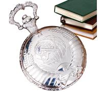 Bexdug Orologio tascabile vintage, orologio da tasca,fallimento martello orologio vintage numeri arabi - di moda, orologio di grano pentagramma con catena per il compleanno, giorno di padri