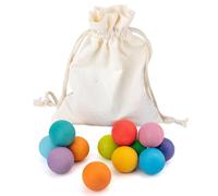 Bexdug Palla Arcobaleno In Legno - 12 Palline Conta Numeri per Bambini | Giocattolo Educativo per Conteggio e Ordinamento per Colore per Afferrare per Bambini Piccoli con Attività di Gioco a Casa