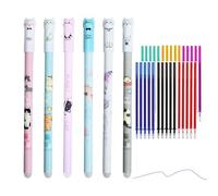 Bexdug Penna Gel Cancellabile | Penne A Inchiostro Gel Con Disegni Cartoon - Strumenti Per Appunti 0.5mm Con Motivo Gatto Per Bambini Insegnanti Studenti Organizzatori Eventi Scolastici Scrittori