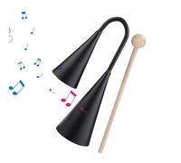 Bexdug Percussioni latine, campanacci a percussione - Strumento tradizionale latino per campanaccio | Campane tradizionali a percussione latina, bicolore per riunioni di famiglia, spettacoli
