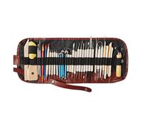 Bexdug Strumenti per Modellare Argilla - Kit di Strumenti per Ceramica e Scultura con Borsa,Kit Materiali Artistici 36 Pezzi Per Incisione Puntinatura Modellaggio