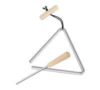 Bexdug Strumento triangolare in acciaio, percussioni a mano triangolare - Triangolo in acciaio per strumenti musicali a mano,Strumento triangolare a percussione manuale portatile per l'educazione