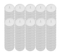 Bexdug tealight bianche non profumate - 100 senza fumo bruciate, mini votive di paraffina per sabato, matrimoni, Natale, decorazione per la casa