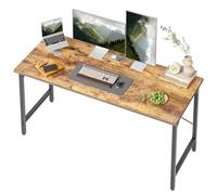 BEXEVUE Scrivania 120 x 48 cm, Tavolo per Computer Design Industriale, Struttura in Metallo e Legno per Ufficio, Studio e Camera da Letto