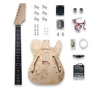 BexGears Kit per chitarra elettrica fai da te Kit per principianti Birdseye acero veener top corpo in mogano manico in mogano hardware cromato per destrorsi costruire la propria chitarra