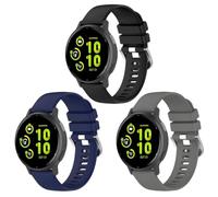 BexidoIera Cinturino di ricambio compatibile con Garmin Vivoactive 5/Vivoactive 3/Garmin Venu Sq/Venu 2 plus/Forerunner 55/Forerunner 245/645, 20 mm [3 pezzi] Cinturino di ricambio in morbido silicone