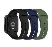 BexidoIera Cinturino di ricambio compatibile con Xiaomi Redmi Watch 3 Active, [3 pezzi] Cinturino di ricambio in morbido silicone per Redmi Watch 3 Active, Confezione da 3: nero+blu navy+verde scuro