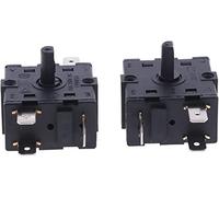 BEXIUJUVX Interruttore Rotante for riscaldatore Elettrico Encoder Interruttore rotativo AC 250V 16A 3 Pin 5PIN ELETTRICE RISCALDATORE SELETTORE STUSTANTE ROTARIO(3 Pin,2pcs)