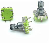 BEXIUJUVX Rotary Encoder 2pcs/Lot EC11 Interruttore del codice Encoder Rotante 30 Posizione con Pulsante Push Switch 5pin 12,5 mm Albero di Prugna