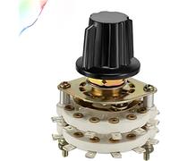 BEXIUJUVX Switch Encoder 2p8t 2 Polo 8 Posizione Canale a Banda del Ponte Rotary Selector con manopola