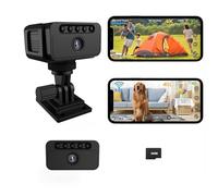 Bextgoo Telecamera Senza Wifi, 4K Telecamera Spia, Hotspot WiFi/AP/Offline Disponibile, Mini Videocamera Sorveglianza Interno con Scheda TF da 64 GB Preinstallata, 940nm Notturna Superiore