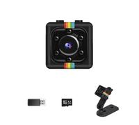 Bextgoo Videocamera di sorveglianza senza Wi-Fi, 1080P con scheda di memoria da 32 GB, rilevamento del movimento, visione notturna, grandangolo di 140°, supporto girevole a 360°, piccola fotocamera