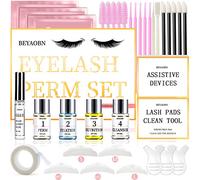 BEYAOBN Kit Laminazione Ciglia, Ciglia Arricciate Ciglia Lifting Set,Lash Curling semipermanente arricciature e sollevamento, Arricciare le Ciglia Kit completo,con Lash Pad per trattamenti di