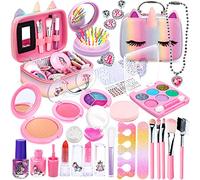 BEYAOBN Trucchi Bambina Set, 31 pezzi trucchi bambina anallergici, lavabile set di trucchi per bambini, Valigetta Trucchi Bambina, Giochi Regali di Compleanno di Natale per Ragazze 3 4 5 6 7 8 9 10