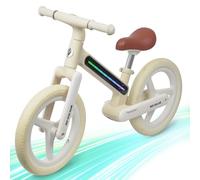 Beybe Balance Bike 2 anni 14" con Luci LED - bicicletta senza pedali con Sella e Manubrio Regolabili - Bici Bambino Leggera in Nylon - Ideale per Imparare l’Equilibrio