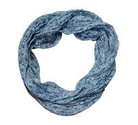beybey® Delicata sciarpa da donna in un materiale molto fine in seta e cotone e in colori esclusivi., Fiori blu cielo, ca. 150 cm x 40cm