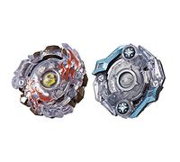Beyblade Burst Evolution Dual Pack Surtr S2 e Odax O2, Top, Giocattolo da Spingere, Plastica, Rosso, Blu