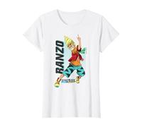 Beyblade Burst QUADDRIVE RANZO Maglietta, Donna, Bianco, 3XL