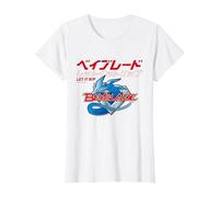 Beyblade Let IT RIP Logo Maglietta, Donna, Bianco, L
