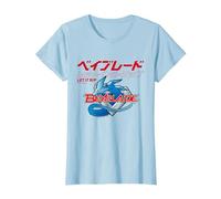 Beyblade Let IT RIP Logo Maglietta, Donna, Celeste, L