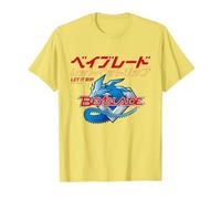 Beyblade Let IT RIP Logo Maglietta, Uomo, Limone, S