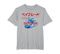 Beyblade Let IT RIP Logo Maglietta, Uomo Taglie Grandi, Grigio Melange, 6X Tall