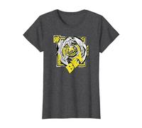 Beyblade X Multi Nana-IRO Arrow Wizard Bey Maglietta, Donna, Grigio Scuro, XXL