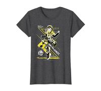 Beyblade X Multi Nana-IRO Let It Rip Maglietta, Donna, Grigio Scuro, M