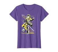 Beyblade X Multi Nana-IRO Let It Rip Maglietta, Donna, Viola mélange, 3XL