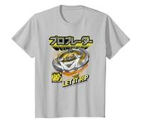 Beyblade X PRO Blader Multi Let It Rip Maglietta, Bambini, Argento, 6 Anni
