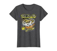 Beyblade X PRO Blader Multi Let It Rip Maglietta, Donna, Grigio Scuro, 3XL