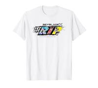 Beyblade X Team Persona Let It Rip Maglietta, Uomo, Bianco, L