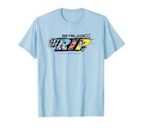 Beyblade X Team Persona Let It Rip Maglietta, Uomo, Celeste, 3XL