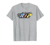 Beyblade X Team Persona Let It Rip Maglietta, Uomo, Grigio Melange, S
