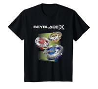 Beyblade X Team Persona X Logo Maglietta, Bambini, Nero, 8 Anni