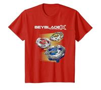 Beyblade X Team Persona X Logo Maglietta, Bambini, Rosso, 4 Anni